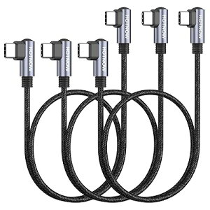 �Z��USB C����USB C�P�[�u��0.5m 3�{�A50cm�̐��p90�x�^�C�vC����C PD 65W�̑����[�d�R�[�h�AiPhone 15/