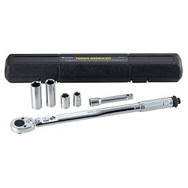 角利(KAKURI) トルクレンチセット 収納ケース付 トルク範囲28-210N.m ソケット14/17/19/21mm エクステ