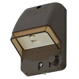 アースターミナル付フル防水コンセント 1コ用 露出・埋込両用 ブラウン WK21119A
