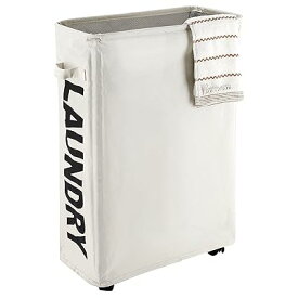 45L Slim 洗濯かご スリム ランドリーバスケット ランドリーかご 洗濯かご 折りたたみ キャス