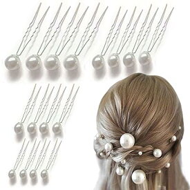 パール 髪飾り パールピン Uピン ヘアピン 髪留め 前髪 ヘアクリップ 普段使い 和装 撮影 結