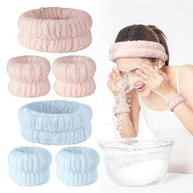 ヘアバンド 洗顔 リストバンド 2セット(6点)入り 吸水リストバンド 洗顔用ヘアバンド 優しく