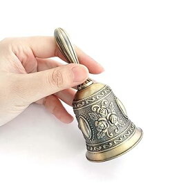 ハンドベル 卓上ベル ディナーベル レトロ ディナーベル 手振りベル 金属製 レトロ風 飲食店