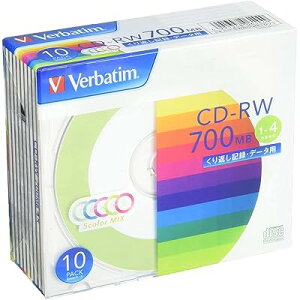 �o�[�x�C�^���W���p��(Verbatim Japan) ����Ԃ��L�^�p CD-RW 700MB 10�� �c�[�g���J���[�f�B�X�N 1-4