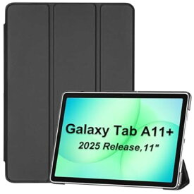 Galaxy Tab A11+ / A9+ ケース A11 Plus/A9 Plus マグネットカバー スタンド機能 透明バック 耐衝撃 三つ