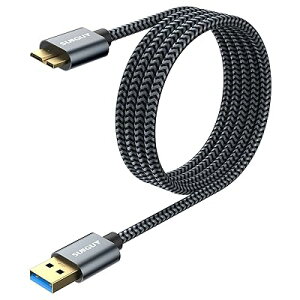 USB3.0 �P�[�u�� MicroB 1.5M �^�C�vA�I�X - �}�C�N���^�C�vB�I�X USB�P�[�u�� �O�t��HDD/SSD �n�[�h�h