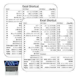 MacOS�p EXCEL�V���[�g�J�b�g�X�e�b�J�[ �y2�� �Z�b�g�zPVC �X�e�b�J�[ �����r�j�[���X�e�b�J�[
