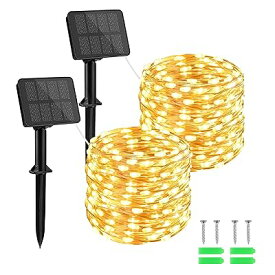 ソーラー LED ストリングライト ソーラー充電式 LED イルミネーションライト 100LED 10m IP65防水 8