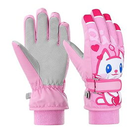 スキーグローブ キッズ スキー手袋 スノボ グローブ 子供 冬用5本指 防水 防寒 滑り止め 暖か