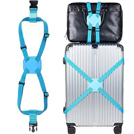 スーツケースベルト ワンタッチ式 荷物固定 調節可能 荷崩れ防止 紛失防止 高弾性スーツケ