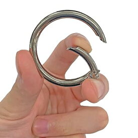 丸型カラビナ 鍵 リング キーリング スマホストラップ キーホルダー バッグチャーム 1個入