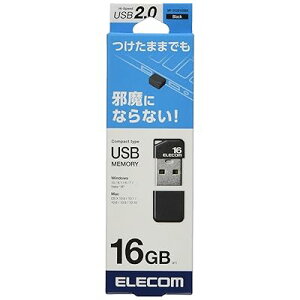 USB������ 16GB USB2.0 ���^ �X�g���b�v�z�[�� �L���b�v�t�� �u���b�N MF-SU2B16GBK