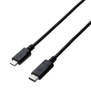 USB�P�[�u�� Type C (USB C to Micro B) 1.0m USB2.0�i 3A�o�� �ő�480Mbps �u���b�N U2C-CMB10NBK