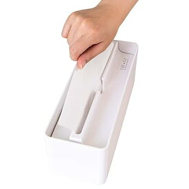 fill+fit(フィルフィット) ペーパータオルケース リップタイプ スリム ホワイト (ティッシュケ