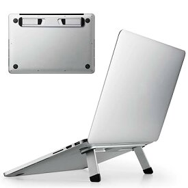 ノートPCスタンド 折りたたみ 装着式 軽量 コンパクト 13.3~15.6インチノートPC対応 アルミ 折り