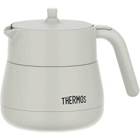 真空断熱ティーポット ストレーナー付き 450ml ライトグレー TTE-450 LGY