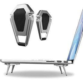 ノートパソコン スタンド-冷却 貼り付け型 強い粘着力 pcスタンド 軽量 持ち運び便利 放熱対