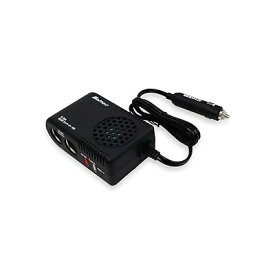 DCDCコンバーター 15A 24V車に12V車用カー用品使用可能 USB2口付ブラック E-106
