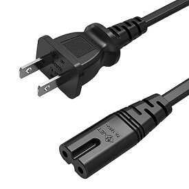 AC電源ケーブル メガネ型コネクター・プラグ 電源コード(2P・ストレートコネクタ) 1.5m メス-