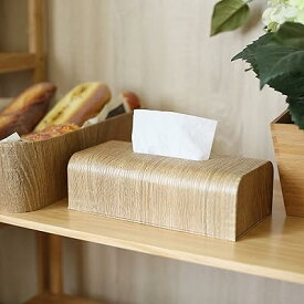 ティッシュケース 木目 おしゃれ 北欧 ティッシュカバー エコ素材 【26×13.5×8cm】