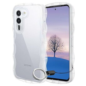 FOR Arrows Alpha ケース クリア ウェーブ TPU波状のバンパー 透明 スマホケース かわいい うねう
