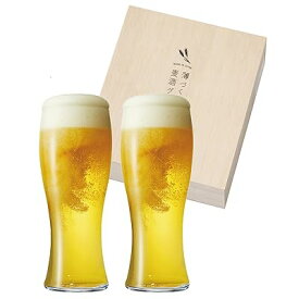 お酒を愉しむ本格グラスセット 薄づくり麦酒グラスセット 395ml HSハードストロング HSプラチ