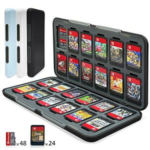 Switch 2 �Q�[���J�[�h�P�[�X 24���X�C�b�`�J�[�h��Micro SD48�����[�\ �}�O�l�b�g���J�� �n�[