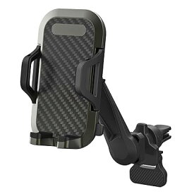 ロングアーム式のエアコン取付スマホホルダーNAT-91 ブラック