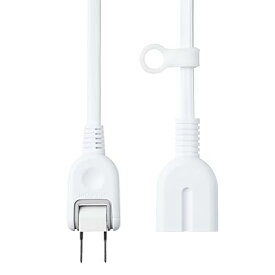 電源タップ 延長コード 2m ほこり防止シャッター付き 極性対応 3ピンプラグ接続可能 ホワイ