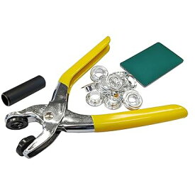 サンドリー(SUNDRY) 両面ハトメパンチ 12mm ハトメ10組付 ブルーシート 皮革 穴あけ 補修 補強 修