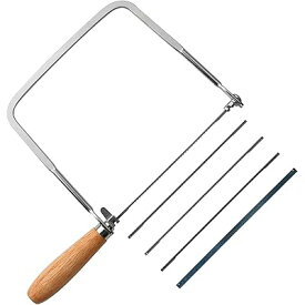 角利(KAKURI) 糸鋸 デラックス 本体 替刃4種類5本付(一般木工用x2/薄板木工用x1/プラスチック用x1