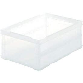収納ケース 収納ボックス 薄型折りたたみコンテナスケル 半透明 30L TSK-O30B-TM