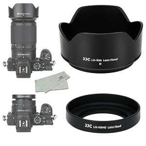 (1+1) ABS �˂����ގ� + ABS �t�� �����Y�t�[�h Nikon HN-40 & HB-90A �݊� Nikkor Z DX 16-50mm & 50-250mm �����Y �p Nikon Z50II Z30 Z50 �f���A�������Y�L�b�g �ɑΉ�