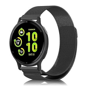 �o���h GARMIN(�K�[�~��) Vivoactive 6/5 �Ή� �����x���g �X�e�����X�| ���C�t�� �X�|�[�c�o���h �}�O�l�b�g�� ������� ���߉\ �����x���g �X�g���b�v GARMIN(�K�[�~��) Vivoactive 6/5 �p (�u���b�N)