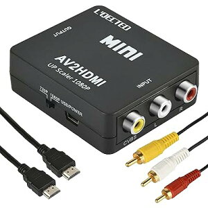 RCA to HDMI�ϊ��R���o�[�^�[ RCA HDMI �ϊ� AV2HDMI 1080/720P�؂�ւ� �����]��-PS2/�X�[�p�[�t�@�~�R��/VHS VCR�J���� DVD�ɑΉ� USB/HDMI/RCA�P�[�u���t��(�Ԕ��� hdmi)