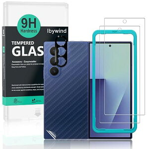 �Ή� Samsung Galaxy Z Fold7 5G �K���X�t�B���� 2 ���ی�t�B���� �K�C�h�g�t�� �����Y�J�o�[�i1���j�w�ʃV�[�g�i1���j ���菝�h�~�ϏՌ��d�x 9H�����K���X�t�B�����y���炩�Ȏ�G��z�y�C�A�[��
