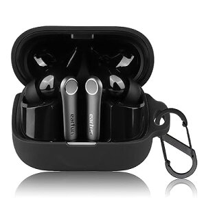 For EarFun Air Pro 4+/EarFun Air Pro 4 Plus ��p �P�[�X �V���R���J�o�[ �L�Y�h�~ �ϏՌ� �_�炩�� �J���r�i�t�� �����h�~ �����[�d�\ �y�� �h�o earfun air pro 4+ �p �ی�J�o�[ (�u���b�N)