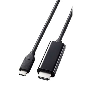 USB Type C - HDMI �ϊ��P�[�u�� 2m ���炩 4K2K (3840×2160/60Hz) �}���`�f�B�X�v���C�E�~���[�����O�Ή� �yiPhone/Google Pixel/Xperia/Galaxy/iPad/Surface�ȂǂɑΉ��z �u���b�N ECMPA-CHDMIY20B