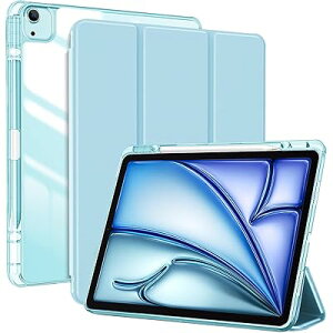 iPad Air 13 �P�[�X M4 2026 / M3 2025 / M2 2024 �y�����[ iPad Pro 12.9 6����/5����/4����/3����ʗp �X�}�[�g�J�o�[ Pencil Pro/USB-C�Ή� �ϏՌ� �����E�F�C�N/�X���[�v -�������s���N �S3�F