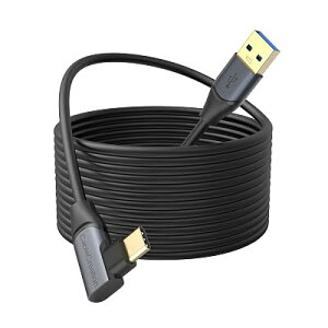 Quest 2 link�Ή� �P�[�u�� 5M, Oculus link�K�p �P�[�u��, USB-C to USB-C �P�[�u�� 5 Gbps�f�[�^�]�� iPhone 15 iPhone 15Pro Max Steam VR/VR�w�b�h�Z�b�g�Ή����Q�[��PC���ɓK�p 5M �S2�T�C�Y