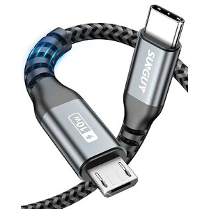 �^�C�vC �}�C�N�� USB �P�[�u�� 2M (USB C to micro) OTG �P�[�u�� �^�C�vC �}�C�N�� �^�C�vB �[�d �P�[�u�� USB2.0 �f�[�^�]�� Android �X�}�z �ȂǂɑΉ� �O���[ �S2�F �S5�T�C�Y