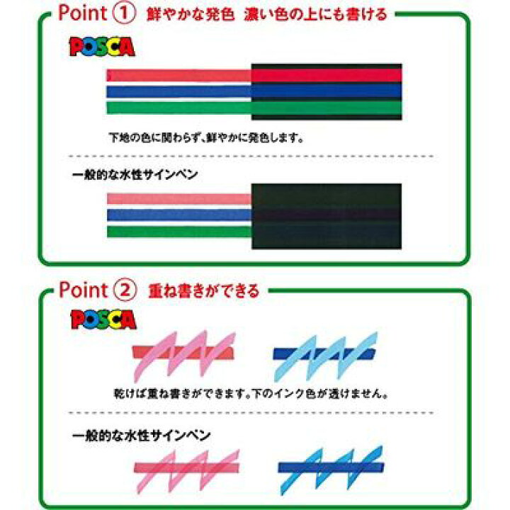 楽天市場】三菱鉛筆 ポスカ 中字丸芯 29色 全色セット : THRSparkle