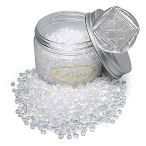 fsalisa シーリングワックス 小粒 シーリングスタンプ 封蝋 透明 シーリング ワックス スタンプ用 招待状 結婚式 祝福 告白 記念日 誕生日 祝い 手紙 メッセージカード (透明白)