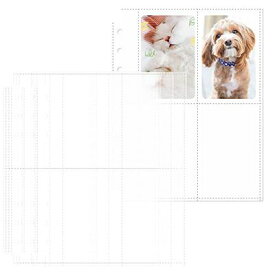 Baskiss 30枚入 リフィル ポケットリフィール 4ポケット A5 6穴 K-POPトレカ・写真・ポラロイド・名刺・銀行カード・ブロマイド クリアファイル収納ホルダー 差替式ポケットファイル 全透明