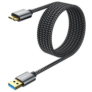 SUNGUY USB3.0 P[u MicroB 2M ^CvAIX - }CN^CvBIX USBP[u OtHDD/SSD n[hhCu/HDJȂǑΉ }CNBϊP[u f[^] 2m O[