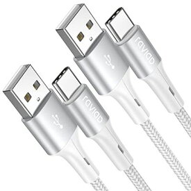 RAVIAD USB Type C ケーブル【1m/2本セット】タイプ C ケーブル 3A 急速充電 高速データ転送 高耐久ナイロン編み USB-A to USB-C ケーブル Xiaomi Redmi 9T、Sony Xperia XZ3 XZ2 XZs、Galaxy S21 S10+ S9 S8、Note 10 9、Oppo renoその他Android USB-C機器対応