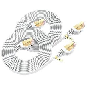 BUSOHE Cat8 LAN�P�[�u�� 2M 2�{�Z�b�g �t���b�g�P�[�u�� 40Gbps 2000MHz RJ45 �R�l�N�^�t�� �M�K�r�b�g ���� �C�[�T�l�b�g�P�[�u�� �����b�L �ܐ܂�h�~ �J�e�S���[8 �ƒ�p �Ɩ��p PS3 PS4 Xbox �A�N�Z�X