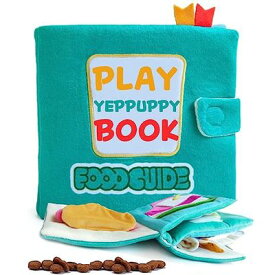 YEPPUPPY 音が鳴る ぬいぐるみ犬用おもちゃ - 犬の知育、耳触りの良い音で知能を刺激します - 楽しいおもちゃ 採餌本能を刺激 - おやつパズル 嗅覚 犬用おもちゃ - 犬用 噛むおもちゃ (遊び本)