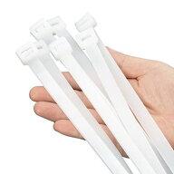 XINGO 40個 幅13mm 長さ550mm 結束バンド引張強度 114kg 超強力プラスチックワイヤータイラップ ロング …