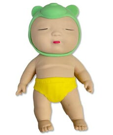 アグリーベイビーズ 赤ちゃん 伸びる ベイビー おもちゃ 大きい (ビッグ1体 緑帽子+黄色パンツ)